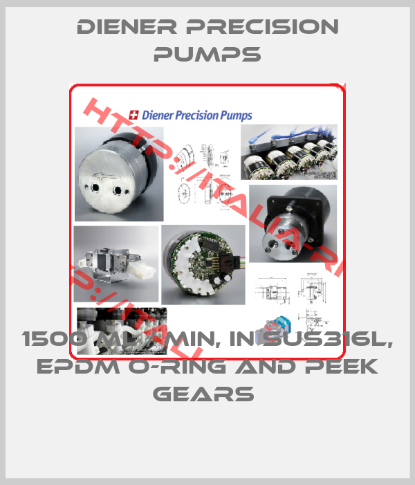 Diener Precision Pumps-1500 ML / MIN, IN SUS316L, EPDM O-RING AND PEEK GEARS 