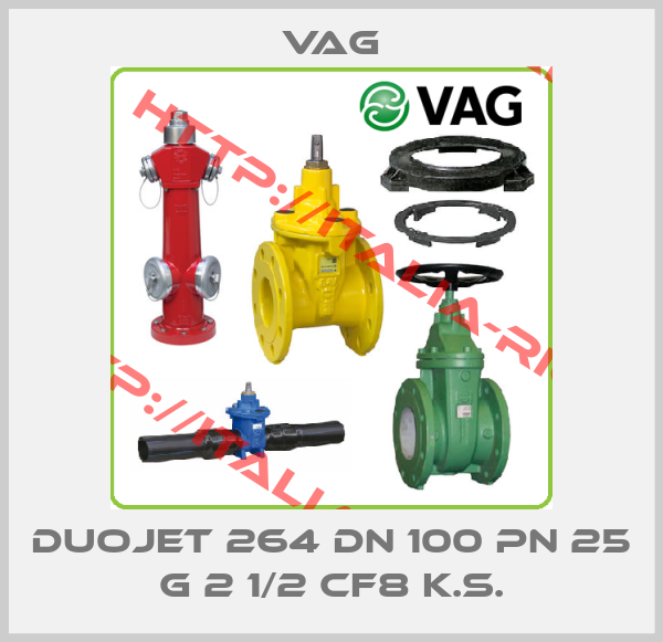 VAG-DUOJET 264 DN 100 PN 25 G 2 1/2 CF8 K.S.