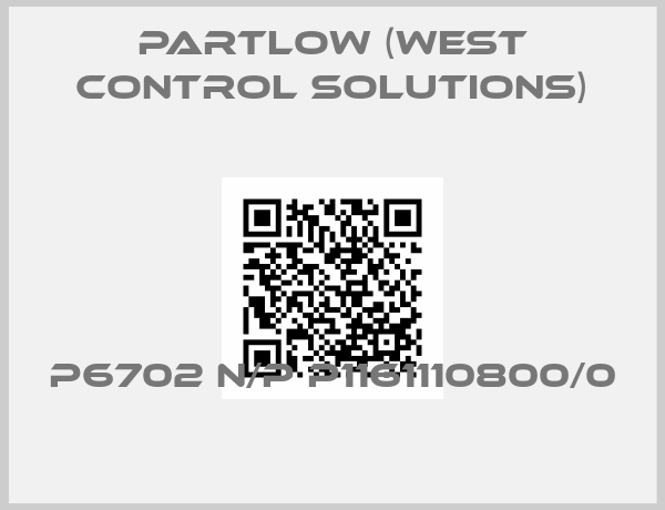 Partlow (West Control Solutions)-P6702 N/P P1161110800/0
