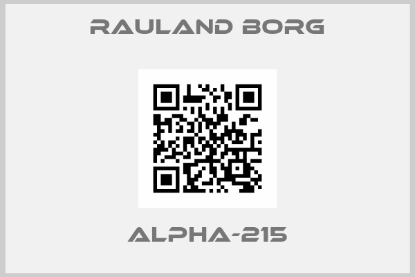 RAULAND BORG-ALPHA-215