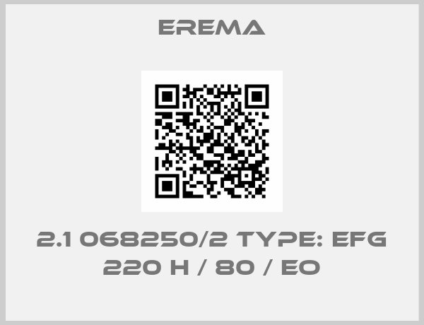 EREMA-2.1 068250/2 Type: EFG 220 H / 80 / EO