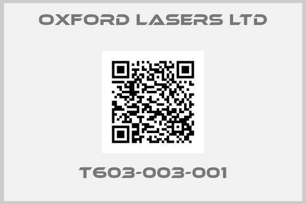 Oxford Lasers Ltd-T603-003-001
