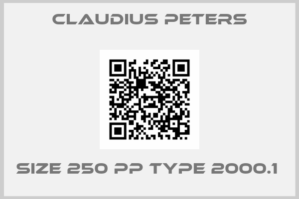 Claudius Peters-SIZE 250 PP TYPE 2000.1 