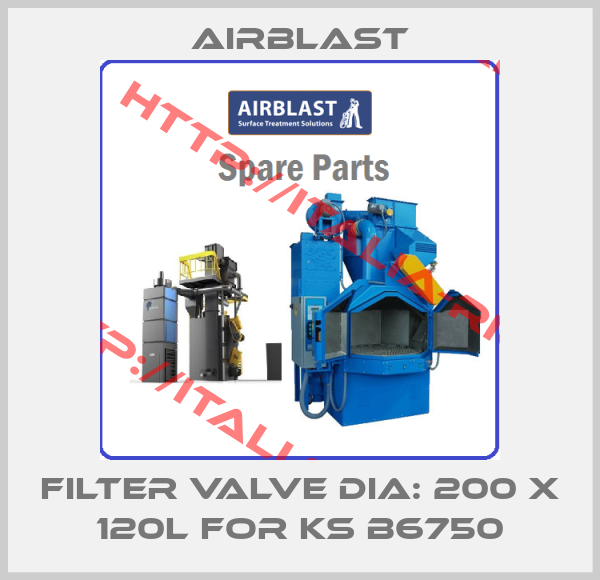 AIRBLAST-filter valve DIA: 200 X 120L for KS B6750