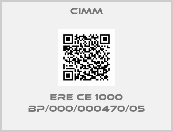 Cimm-ERE CE 1000 BP/000/000470/05