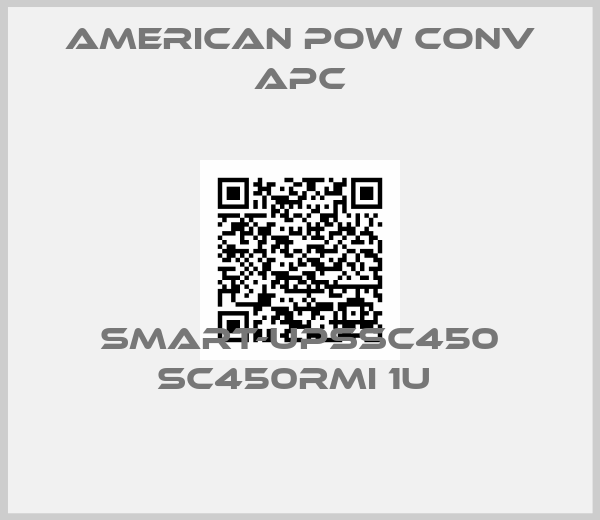 American Pow Conv APC-SMART-UPSSC450 SC450RMI 1U 