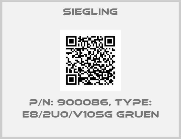 Siegling-P/N: 900086, Type: E8/2U0/V10SG GRUEN
