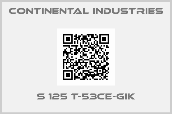 Continental Industries-S 125 T-53CE-GIK