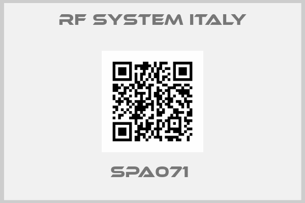 RF SYSTEM Italy-SPA071 