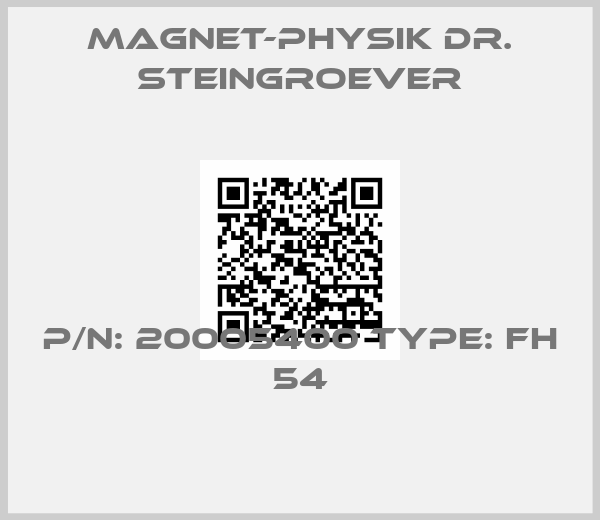 Magnet-Physik Dr. Steingroever-p/n: 20005400 type: FH 54