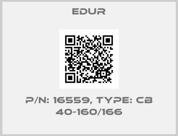 Edur-P/N: 16559, Type: CB 40-160/166