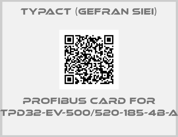 Typact (Gefran SIEI)-profibus card for TPD32-EV-500/520-185-4B-A