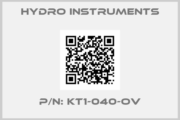 Hydro Instruments-P/N: KT1-040-OV