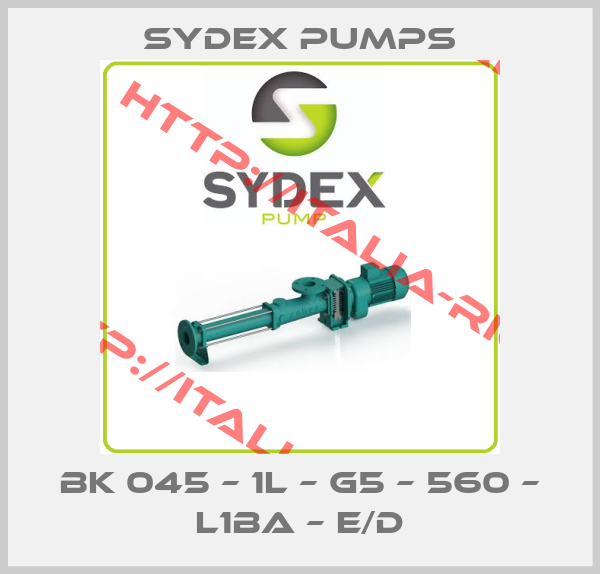 Sydex pumps-BK 045 – 1L – G5 – 560 – L1BA – E/D