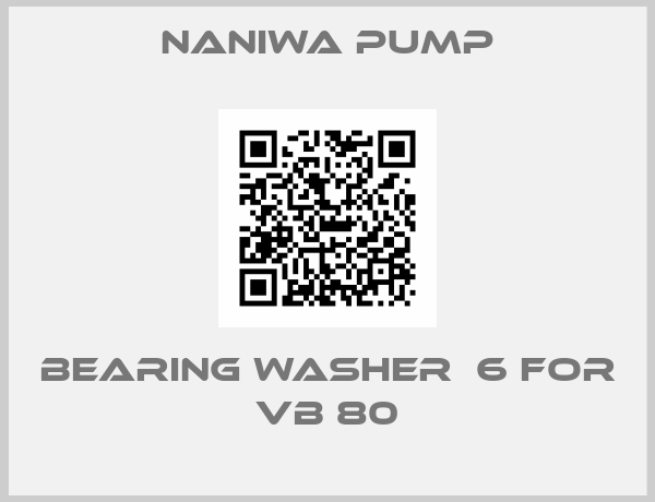 NANIWA PUMP-BEARING WASHER  6 for VB 80