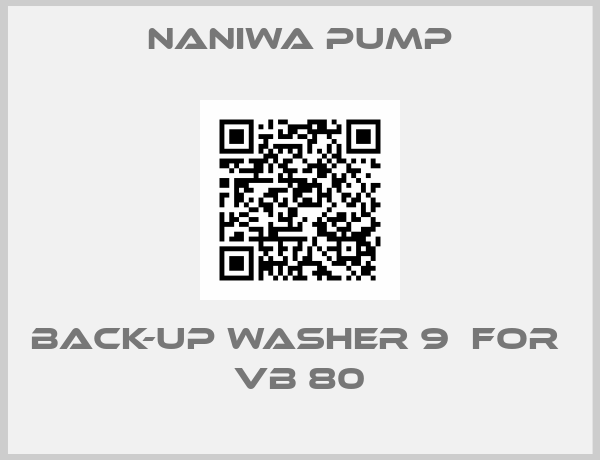 NANIWA PUMP-BACK-UP WASHER 9  for  VB 80