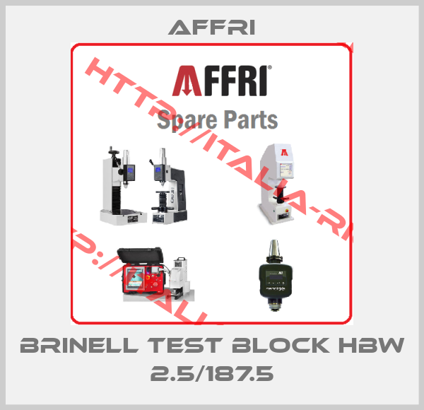 Affri-Brinell Test block HBW 2.5/187.5