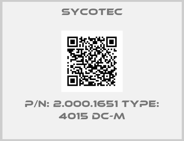 SycoTec-P/N: 2.000.1651 Type: 4015 DC-M