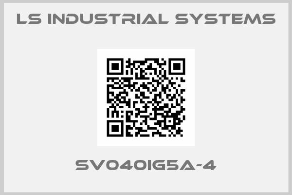 LS INDUSTRIAL SYSTEMS-SV040IG5A-4