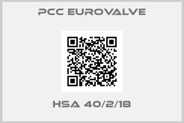 PCC EuroValve-HSA 40/2/18