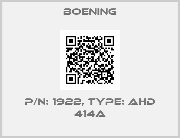 Boening-P/N: 1922, Type: AHD 414A