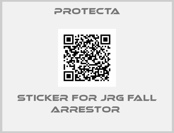 Protecta-STICKER FOR JRG FALL ARRESTOR 