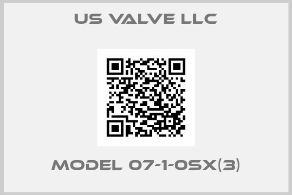 Us Valve Llc-Model 07-1-0SX(3)
