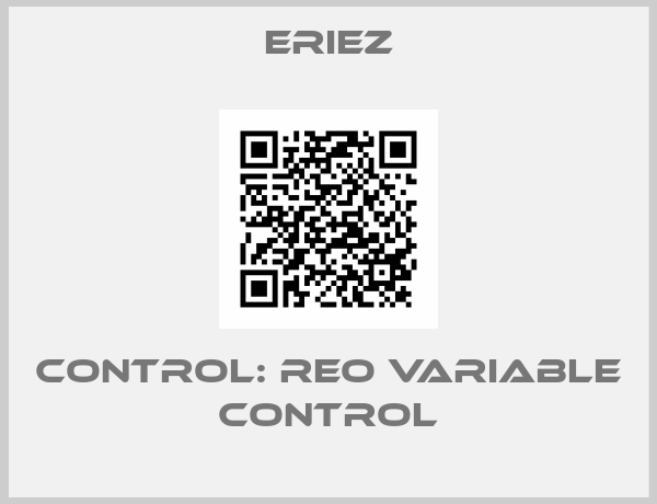 Eriez-Control: REO variable control