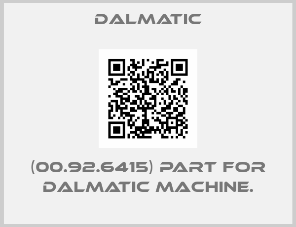 Dalmatic-(00.92.6415) part for Dalmatic machine.