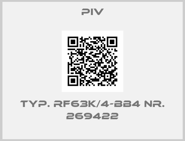 PIV-TYP. RF63K/4-BB4 Nr. 269422