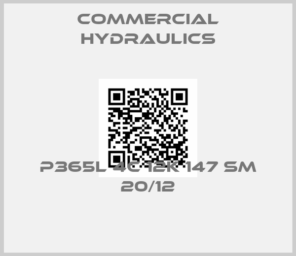Commercial Hydraulics-P365L 4C 12K 147 SM 20/12