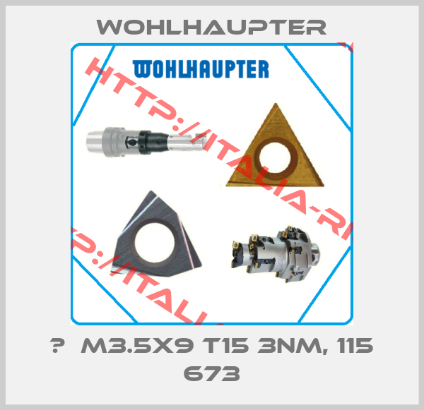 Wohlhaupter- 	  M3.5X9 T15 3NM, 115 673