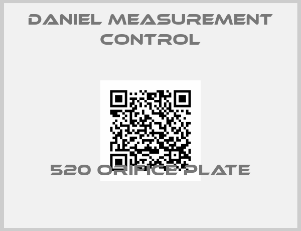 DANIEL MEASUREMENT CONTROL-520 Orifice Plate