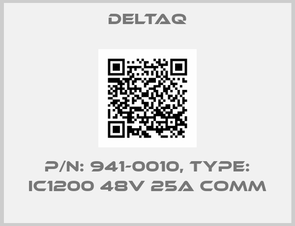 DeltaQ-P/N: 941-0010, Type: IC1200 48V 25A COMM