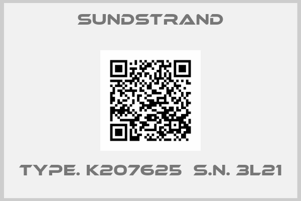 SUNDSTRAND-TYPE. K207625  S.N. 3L21