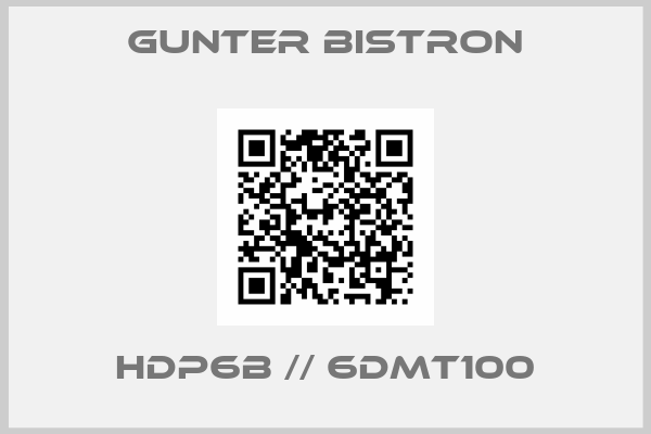 Gunter Bistron-HDP6B // 6DMT100