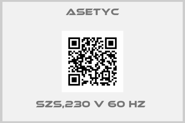 ASETYC-SZS,230 V 60 HZ 