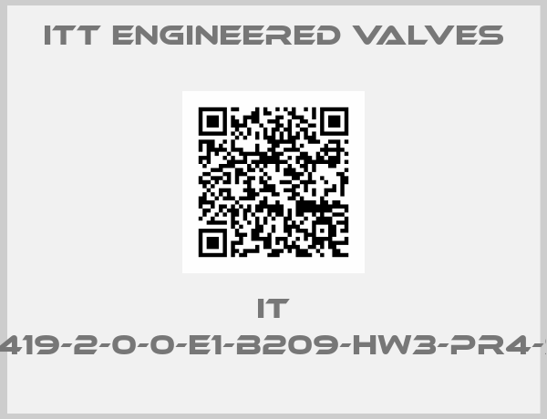 ITT Engineered Valves-IT 1-F-419-2-0-0-E1-B209-HW3-PR4-SR1