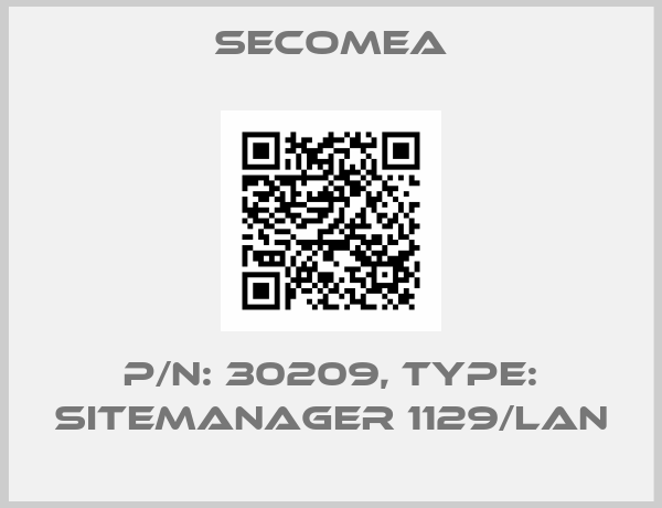 secomea-P/N: 30209, Type: SiteManager 1129/LAN