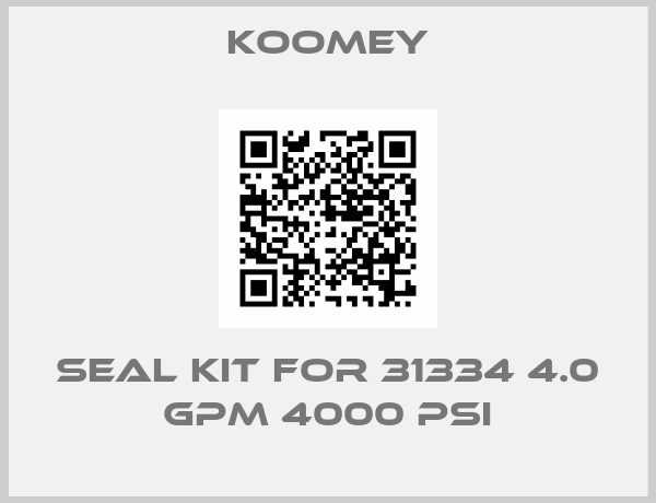 KOOMEY-seal kit for 31334 4.0 GPM 4000 PSI