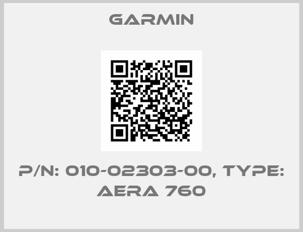 GARMIN-P/N: 010-02303-00, Type: aera 760