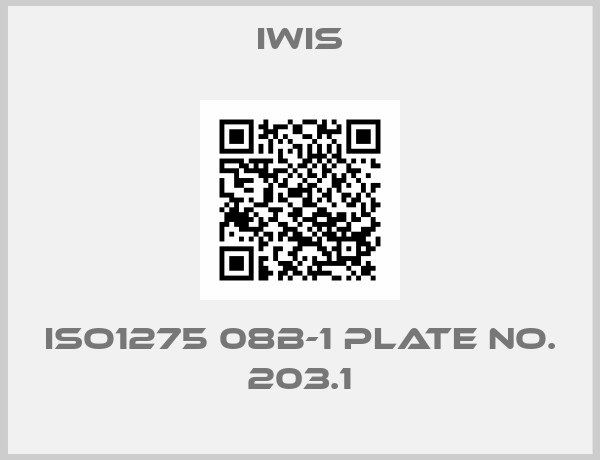 Iwis-ISO1275 08B-1 Plate no. 203.1
