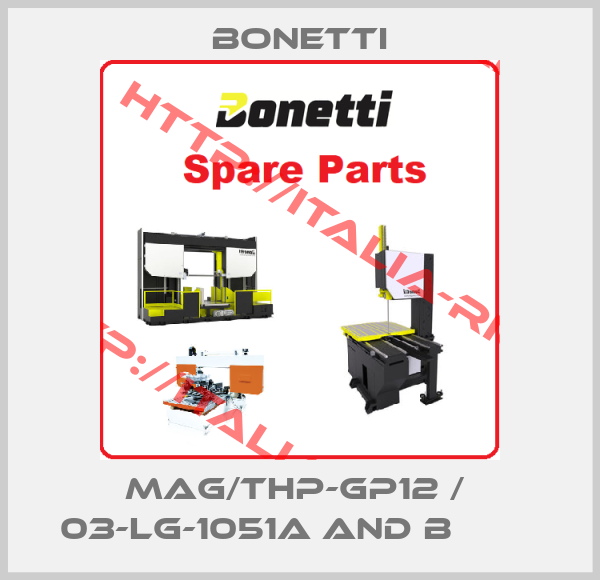 Bonetti-MAG/THP-GP12 /  03-LG-1051A and B        