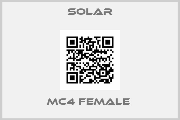 SOLAR-MC4 FEMALE 