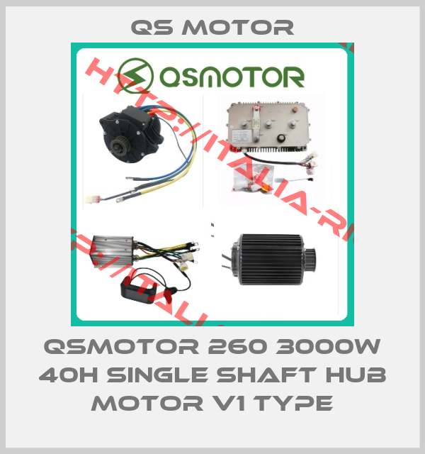 QS Motor-QSMOTOR 260 3000W 40H Single shaft Hub Motor V1 Type