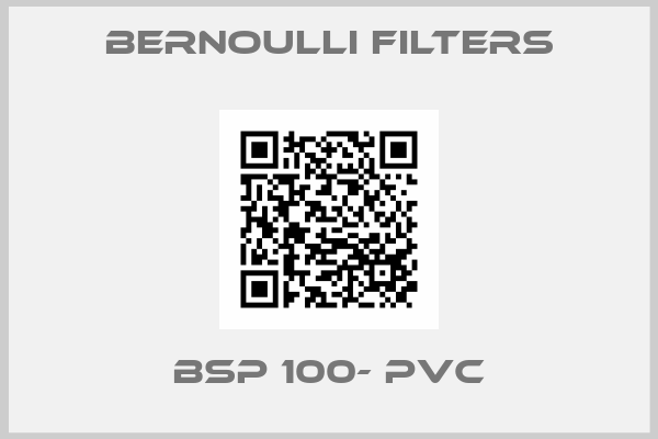 Bernoulli Filters-BSP 100- PVC