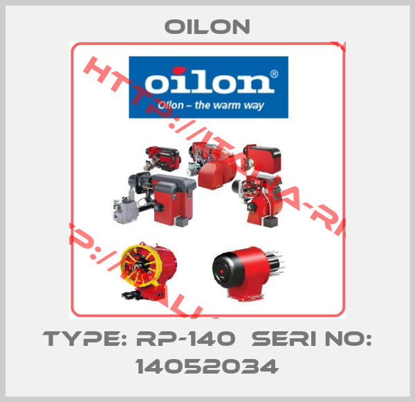 Oilon-Type: RP-140  Seri No: 14052034
