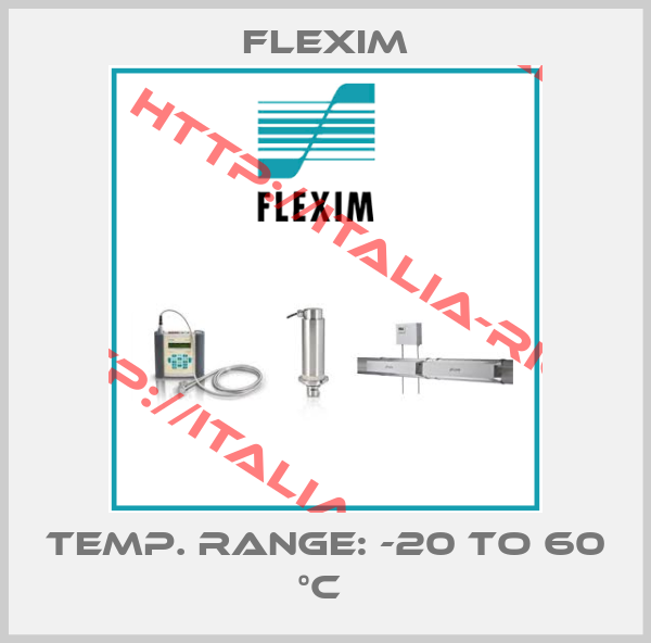 Flexim-TEMP. RANGE: -20 TO 60 °C 