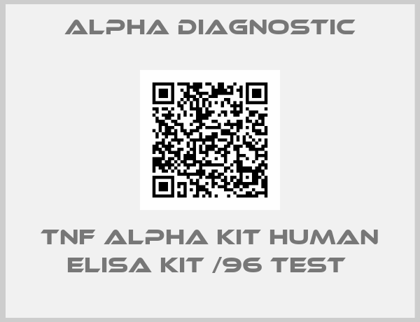 Alpha Diagnostic-TNF ALPHA KIT HUMAN ELISA KIT /96 TEST 