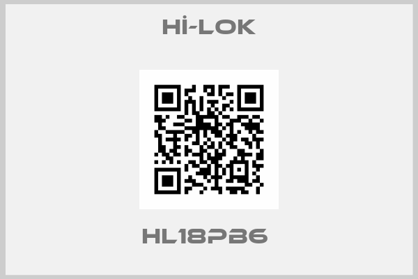 Hİ-LOK-HL18PB6 